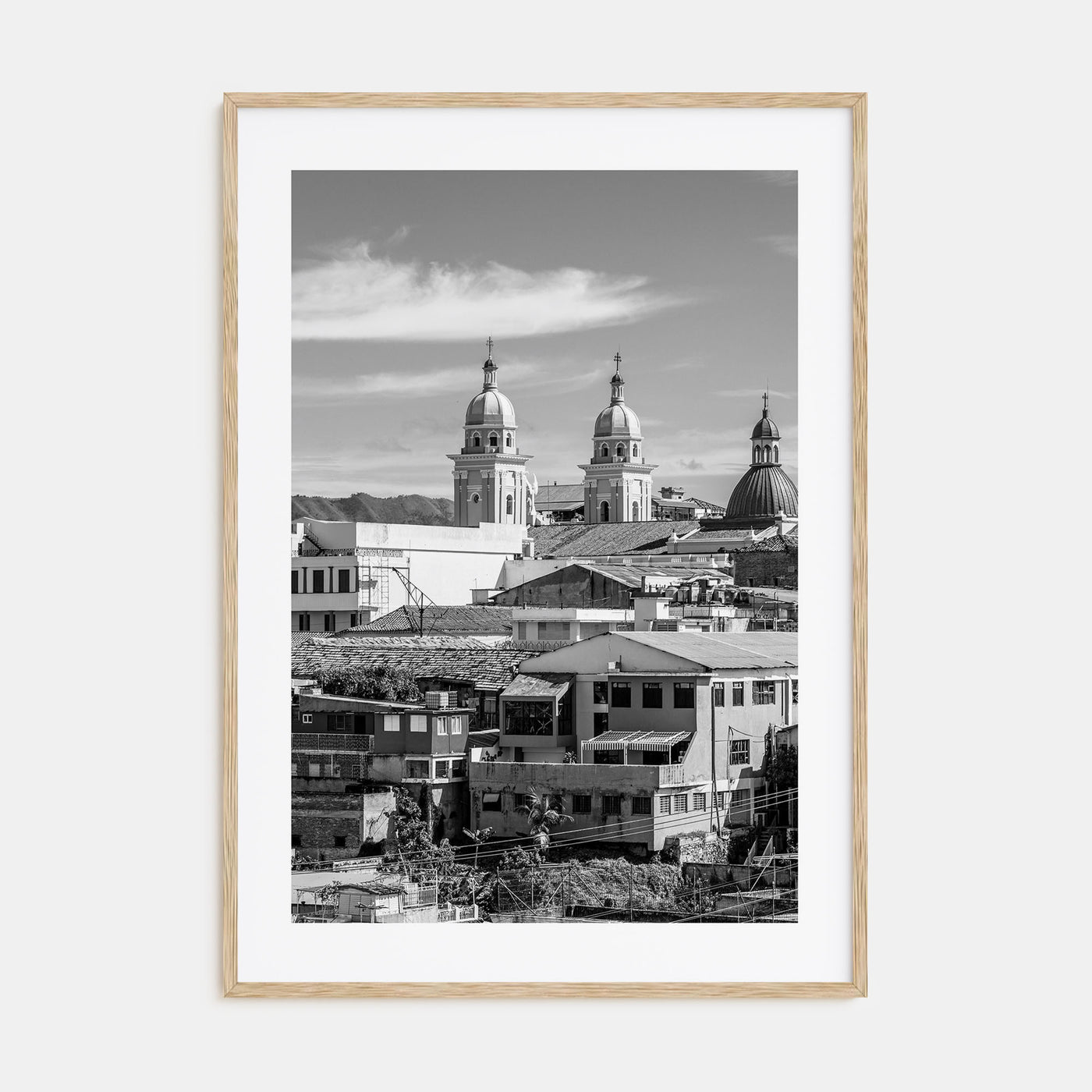 Santiago de Cuba Photo B&W Poster