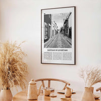 Santiago De Queretaro Print Black and White, Santiago de Querétaro Wall Art, Santiago de Querétaro Poster, Santiago Querétaro Photo, Mexico