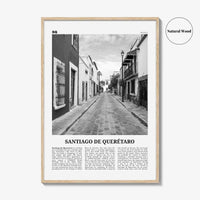 Santiago De Queretaro Print Black and White, Santiago de Querétaro Wall Art, Santiago de Querétaro Poster, Santiago Querétaro Photo, Mexico