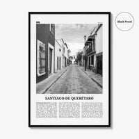 Santiago De Queretaro Print Black and White, Santiago de Querétaro Wall Art, Santiago de Querétaro Poster, Santiago Querétaro Photo, Mexico