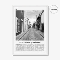 Santiago De Queretaro Print Black and White, Santiago de Querétaro Wall Art, Santiago de Querétaro Poster, Santiago Querétaro Photo, Mexico