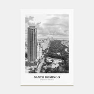 Santo Domingo Portrait B&W Poster