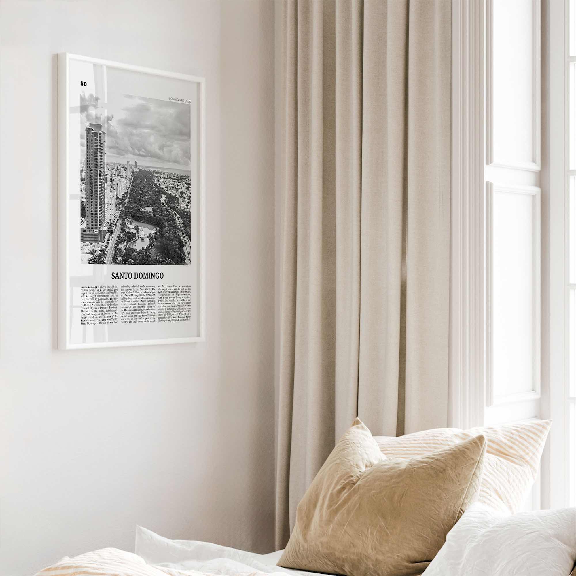 Santo Domingo Print Black and White, Santo Domingo Wall Art, Santo Domingo Poster, Santo Domingo Photo, Dominican Republic, Caribbean