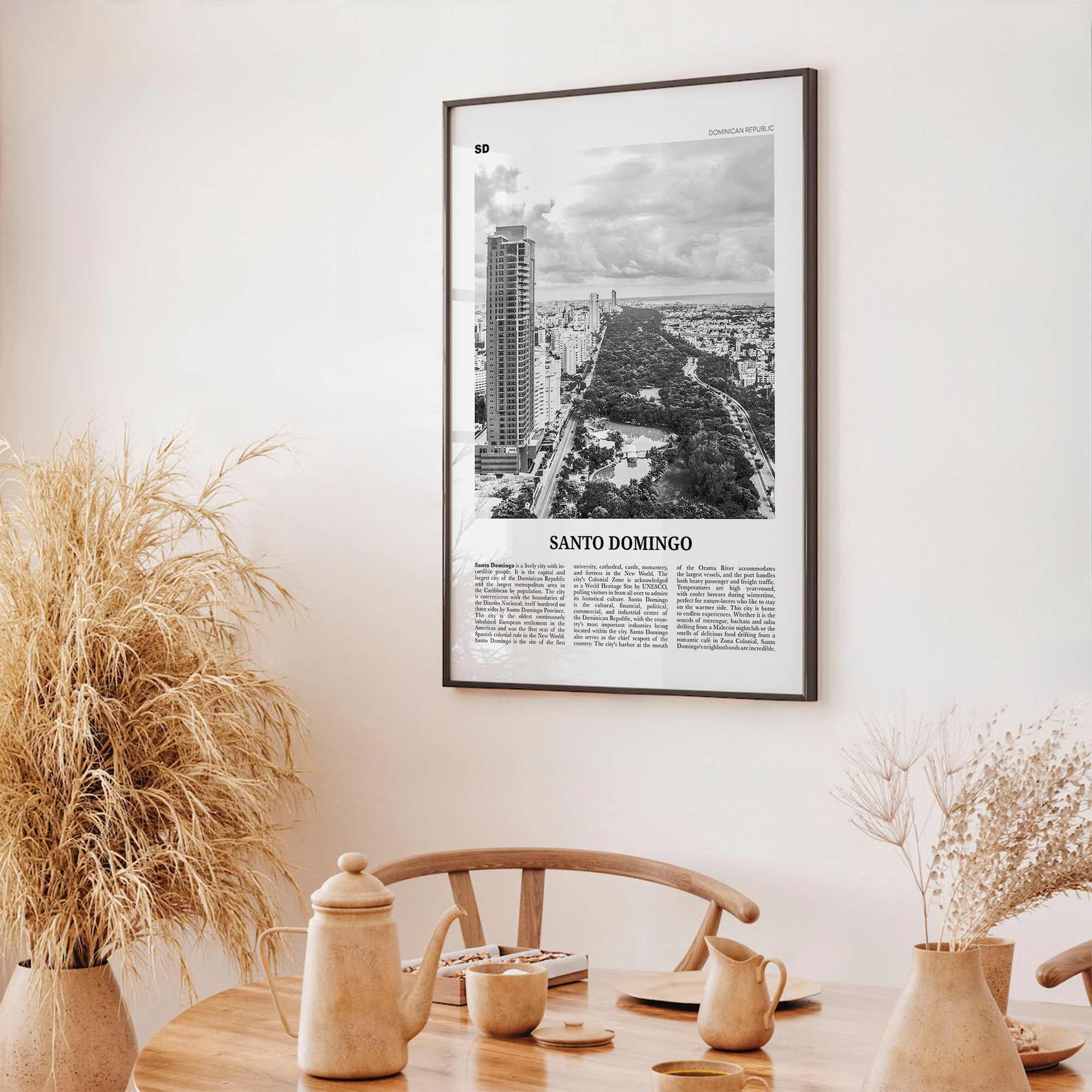 Santo Domingo Print Black and White, Santo Domingo Wall Art, Santo Domingo Poster, Santo Domingo Photo, Dominican Republic, Caribbean