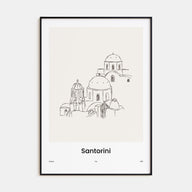 Santorini Drawn Poster