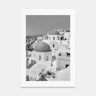Santorini Photo B&W No 1 Poster