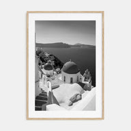 Santorini Photo B&W No 2 Poster