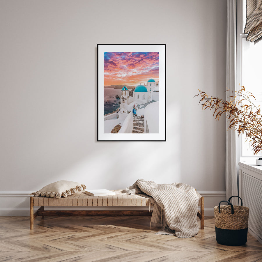 Santorini Photo Color No 1 Poster