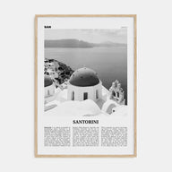 Santorini Travel B&W Poster