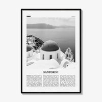 Santorini Print Black and White, Santorini Wall Art, Santorini Poster, Santorini Photo, Greece, Σαντορίνη Θήρα, Thera, Thira, Europe