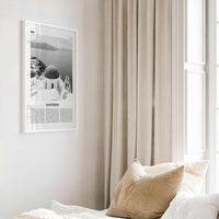Santorini Print Black and White, Santorini Wall Art, Santorini Poster, Santorini Photo, Greece, Σαντορίνη Θήρα, Thera, Thira, Europe