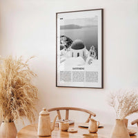 Santorini Print Black and White, Santorini Wall Art, Santorini Poster, Santorini Photo, Greece, Σαντορίνη Θήρα, Thera, Thira, Europe