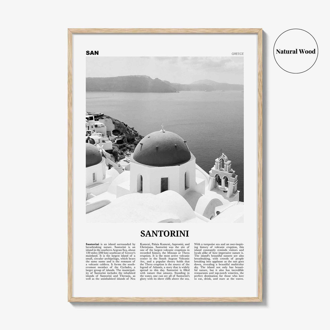 Santorini Print Black and White, Santorini Wall Art, Santorini Poster, Santorini Photo, Greece, Σαντορίνη Θήρα, Thera, Thira, Europe