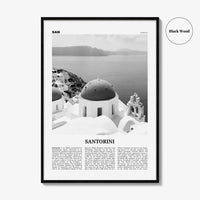 Santorini Print Black and White, Santorini Wall Art, Santorini Poster, Santorini Photo, Greece, Σαντορίνη Θήρα, Thera, Thira, Europe