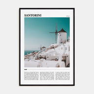 Santorini Travel Color Poster