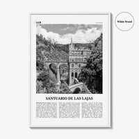 Santuario de Las Lajas Print Black and White, Santuario de Las Lajas Wall Art, Santuario de Las Lajas Poster, Las Lajas Photo, Colombia