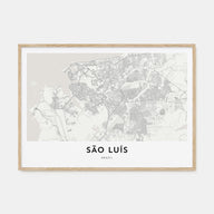 São Luís Map Landscape Poster
