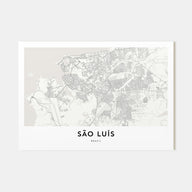 São Luís Map Landscape Poster