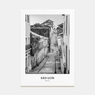 São Luís Portrait B&W Poster