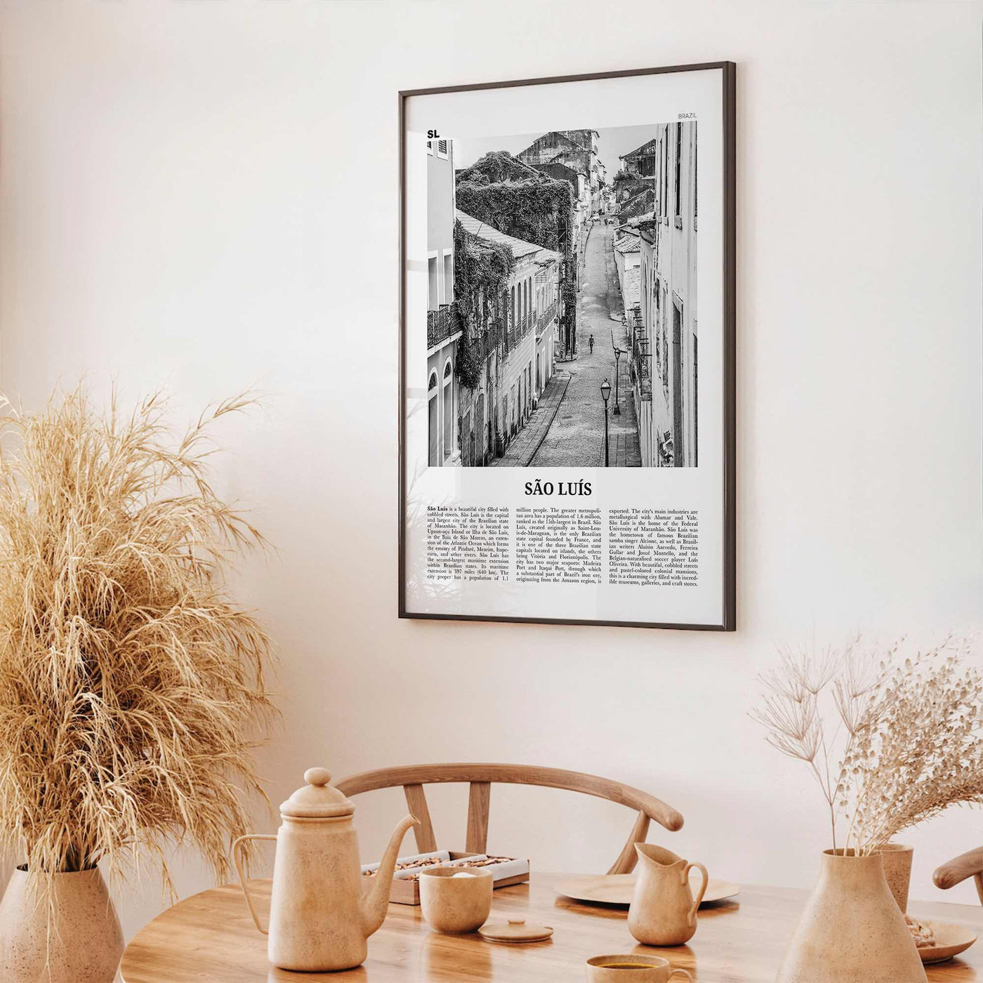 Sao Luis Print Black and White, São Luís Wall Art, São Luís Poster, São Luís Photo, Sao Luís Wall Decor, Brazil, Brasil, South America