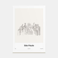 São Paulo Drawn Poster