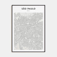 São Paulo Map Portrait Poster