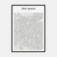 São Paulo Map Portrait Poster