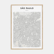São Paulo Map Portrait Poster