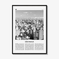 Sao Paulo Print Black and White No 1, São Paulo Wall Art, São Paulo Poster, São Paulo Photo, Sao Paulo Wall Decor, Brazil, Brasil