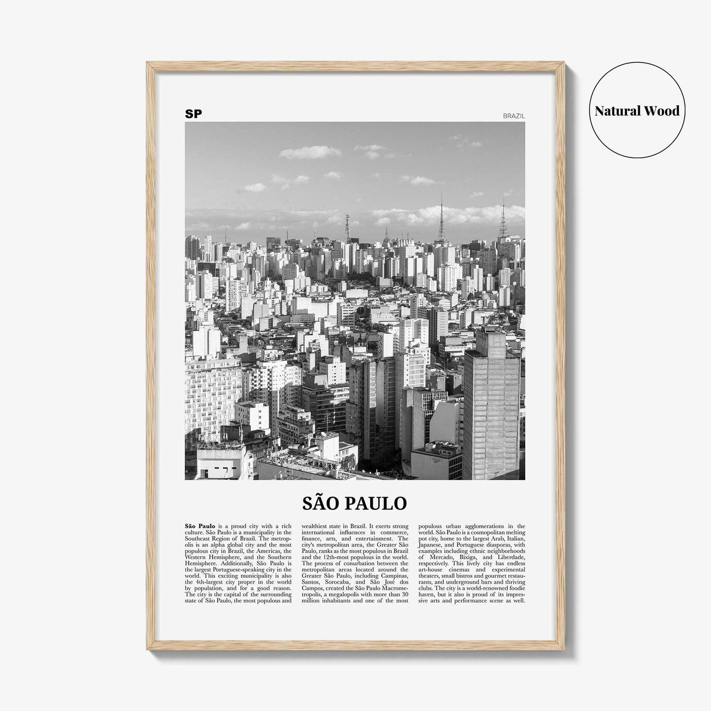 Sao Paulo Print Black and White No 1, São Paulo Wall Art, São Paulo Poster, São Paulo Photo, Sao Paulo Wall Decor, Brazil, Brasil