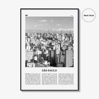 Sao Paulo Print Black and White No 1, São Paulo Wall Art, São Paulo Poster, São Paulo Photo, Sao Paulo Wall Decor, Brazil, Brasil