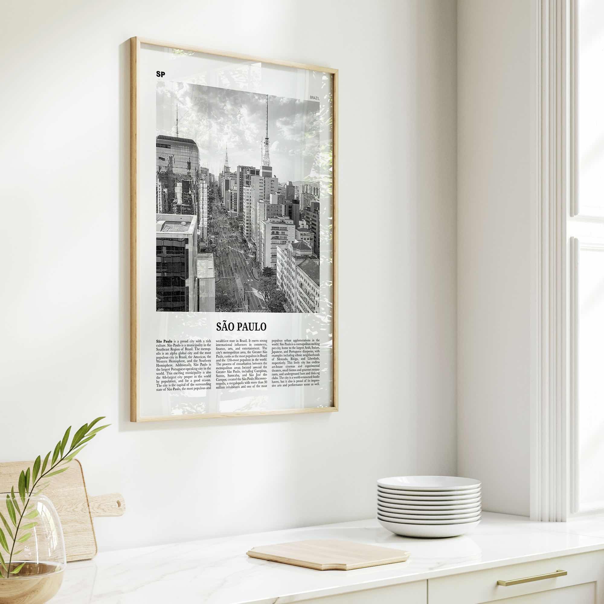 Sao Paulo Print Black and White No 2, São Paulo Wall Art, São Paulo Poster, São Paulo Photo, Sao Paulo Wall Decor, Brazil, Brasil