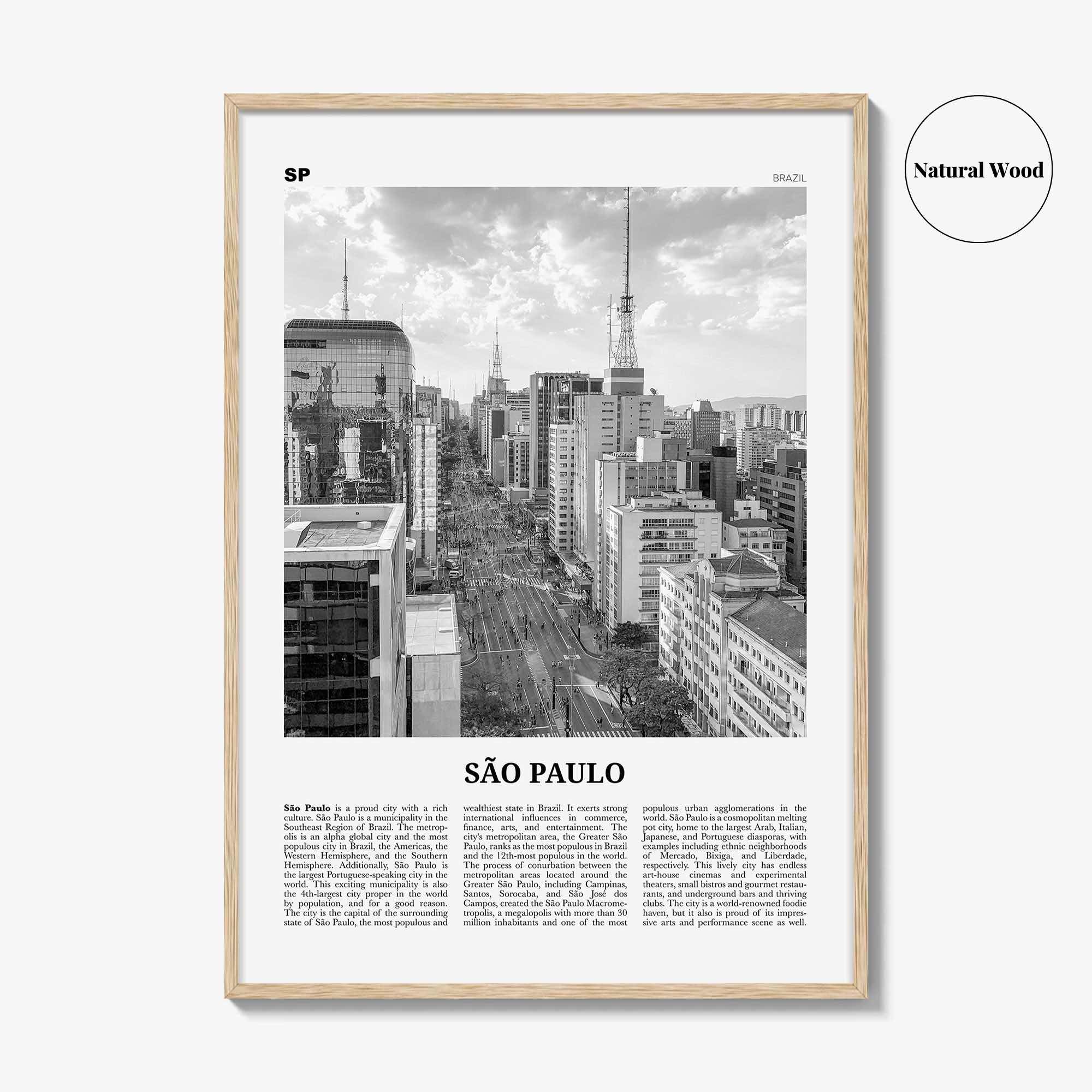 Sao Paulo Print Black and White No 2, São Paulo Wall Art, São Paulo Poster, São Paulo Photo, Sao Paulo Wall Decor, Brazil, Brasil