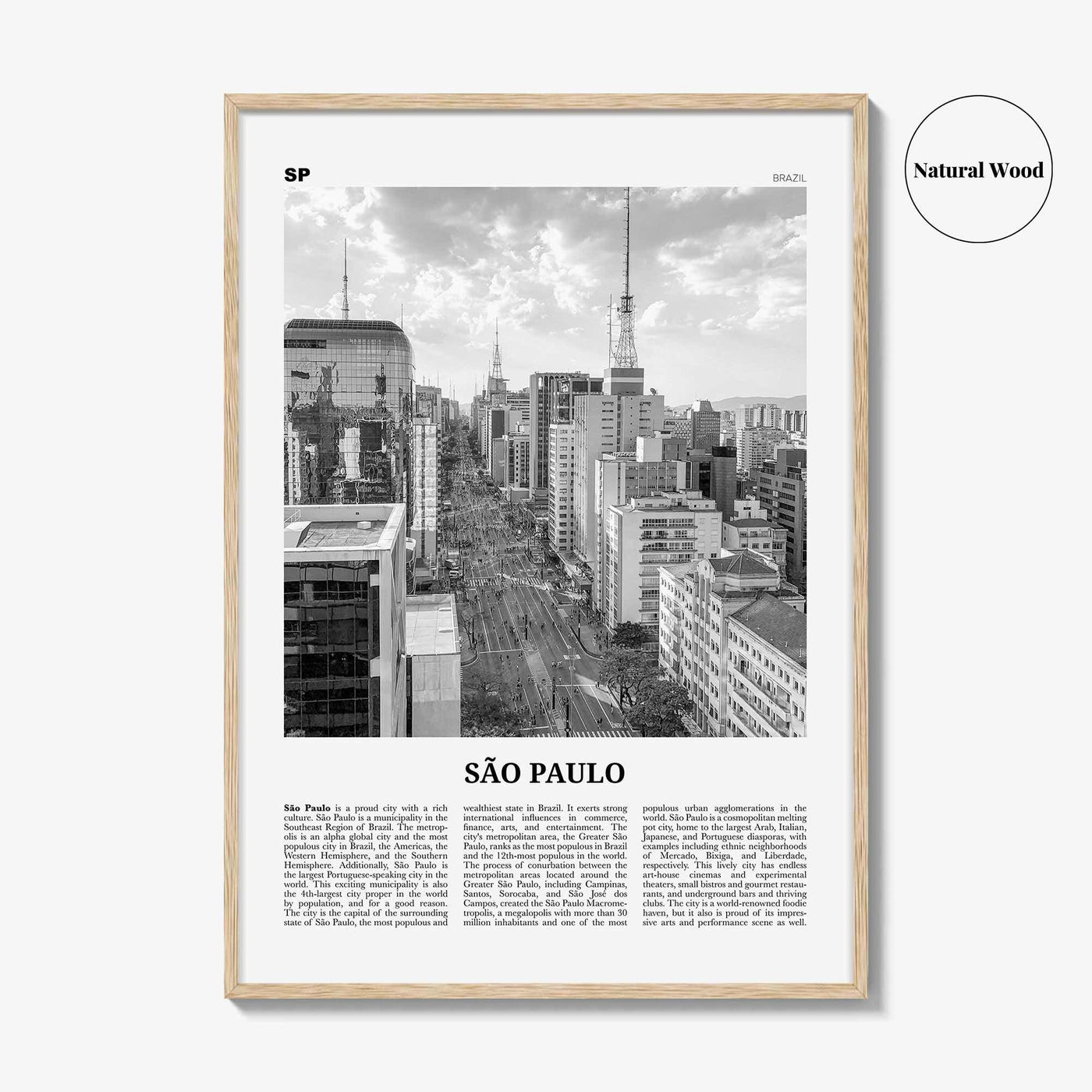 Sao Paulo Print Black and White No 2, São Paulo Wall Art, São Paulo Poster, São Paulo Photo, Sao Paulo Wall Decor, Brazil, Brasil