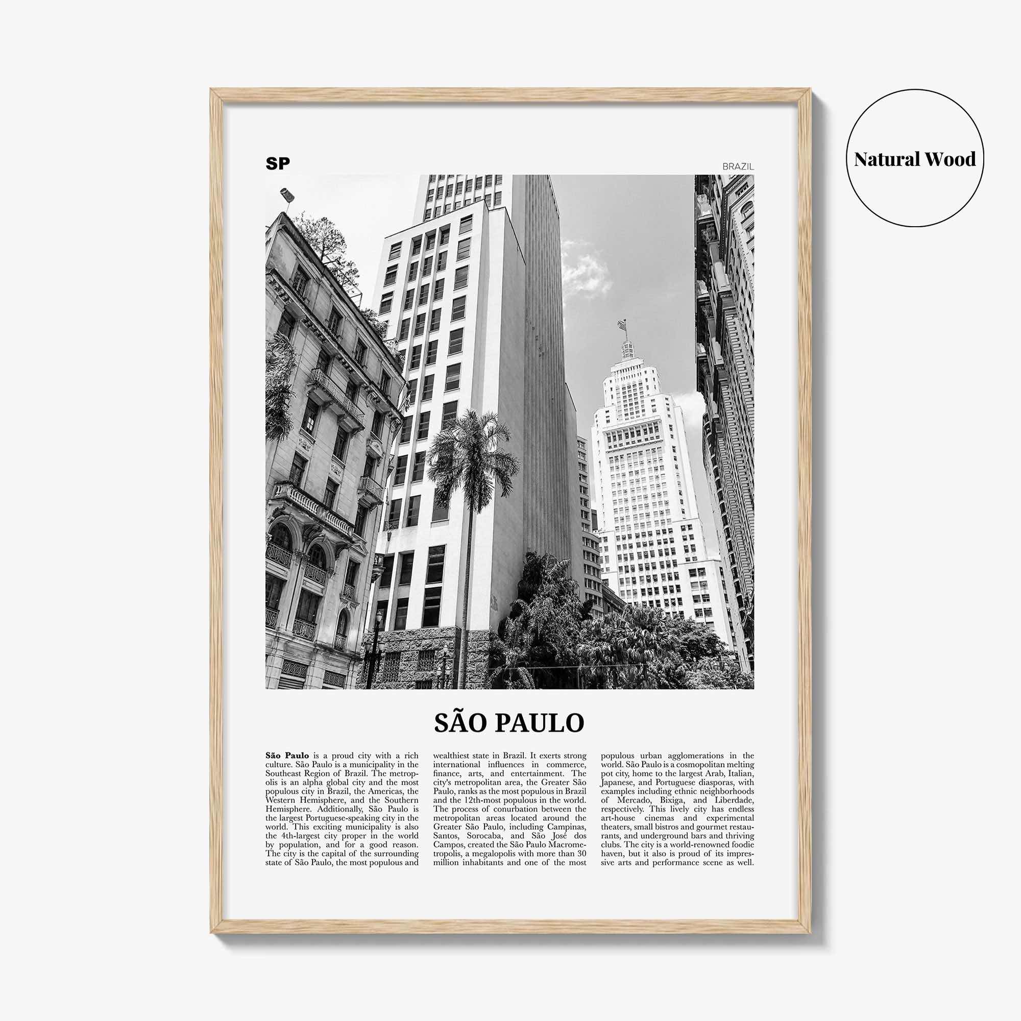 Sao Paulo Print Black and White No 3, São Paulo Wall Art, São Paulo Poster, São Paulo Photo, Sao Paulo Wall Decor, Brazil, Brasil