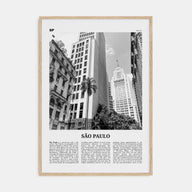 São Paulo Travel B&W No 3 Poster
