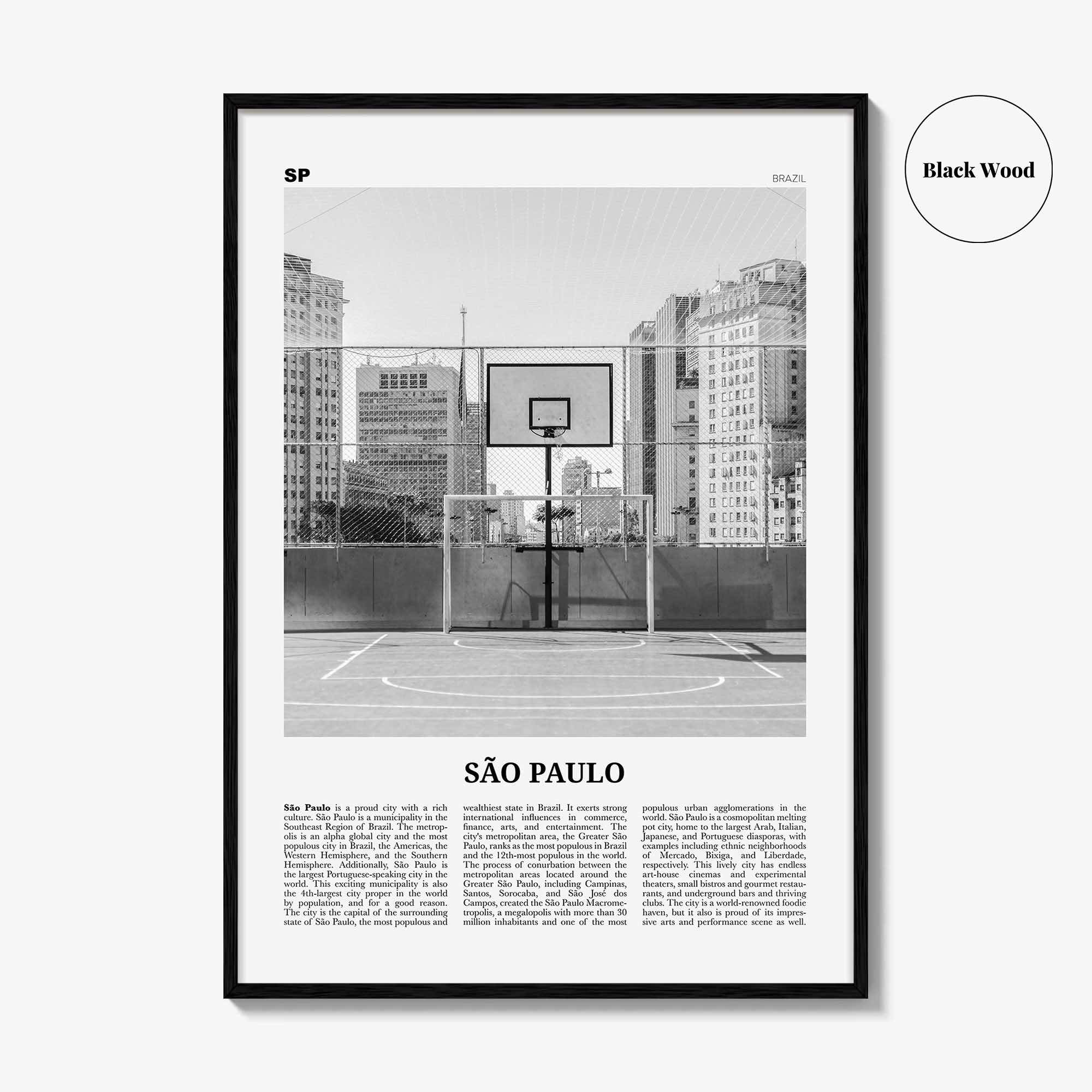 Sao Paulo Print Black and White No 4, São Paulo Wall Art, São Paulo Poster, São Paulo Photo, Sao Paulo Wall Decor, Brazil, Brasil