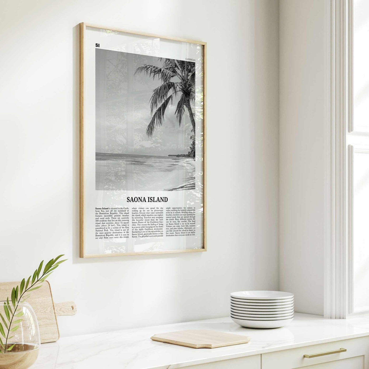 Saona Island Print Black and White, Saona Island Wall Art, Saona Island Poster, Saona Island Photo, Saona Island Wall Décor, Caribbean