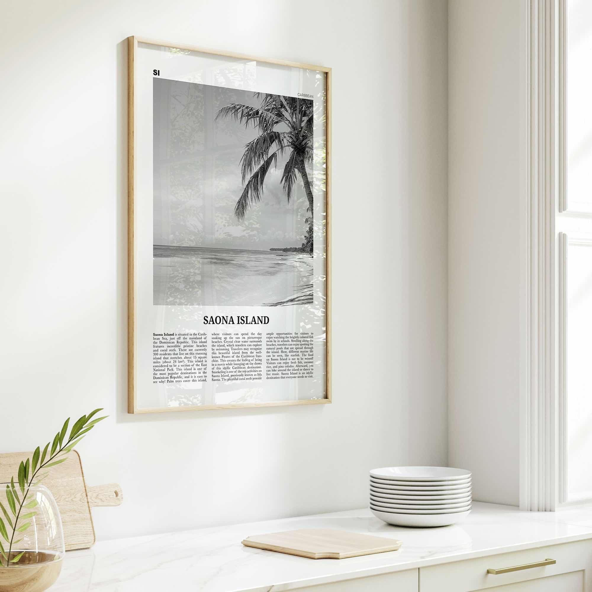Saona Island Print Black and White, Saona Island Wall Art, Saona Island Poster, Saona Island Photo, Saona Island Wall Décor, Caribbean