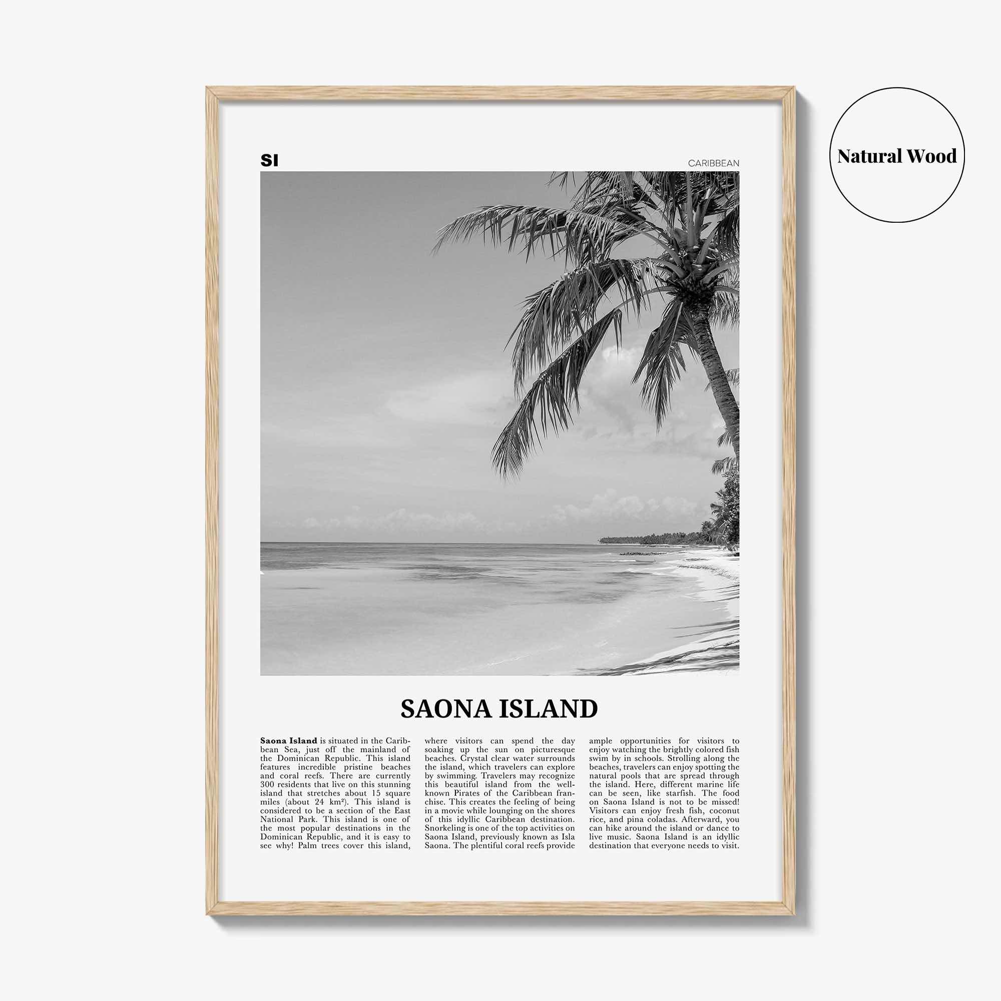 Saona Island Print Black and White, Saona Island Wall Art, Saona Island Poster, Saona Island Photo, Saona Island Wall Décor, Caribbean