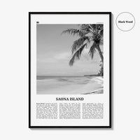 Saona Island Print Black and White, Saona Island Wall Art, Saona Island Poster, Saona Island Photo, Saona Island Wall Décor, Caribbean