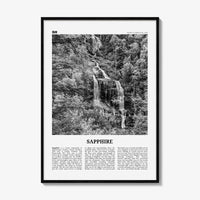 Sapphire Print Black and White, Sapphire Wall Art, Sapphire Poster, Sapphire Photo, Sapphire Wall Décor, Sapphire Map, North Carolina, USA