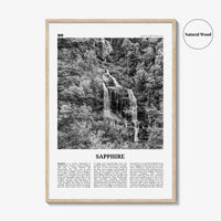 Sapphire Print Black and White, Sapphire Wall Art, Sapphire Poster, Sapphire Photo, Sapphire Wall Décor, Sapphire Map, North Carolina, USA