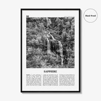Sapphire Print Black and White, Sapphire Wall Art, Sapphire Poster, Sapphire Photo, Sapphire Wall Décor, Sapphire Map, North Carolina, USA