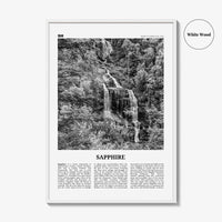 Sapphire Print Black and White, Sapphire Wall Art, Sapphire Poster, Sapphire Photo, Sapphire Wall Décor, Sapphire Map, North Carolina, USA