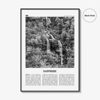 Sapphire Print Black and White, Sapphire Wall Art, Sapphire Poster, Sapphire Photo, Sapphire Wall Décor, Sapphire Map, North Carolina, USA