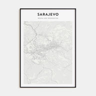 Sarajevo Map Portrait Poster