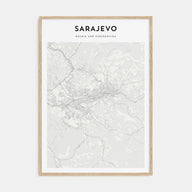 Sarajevo Map Portrait Poster