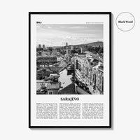 Sarajevo Print Black and White, Sarajevo Wall Art, Sarajevo Poster, Sarajevo Photo, Sarajevo Wall Decor, Bosnia and Herzegovina, Europe