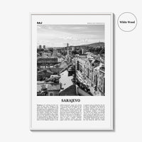 Sarajevo Print Black and White, Sarajevo Wall Art, Sarajevo Poster, Sarajevo Photo, Sarajevo Wall Decor, Bosnia and Herzegovina, Europe